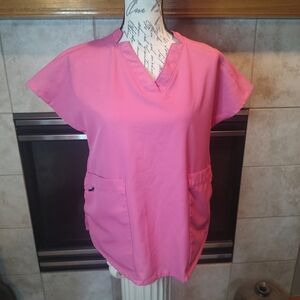 Cuddl Duds Climate Right XS Pink Scrubs Top!